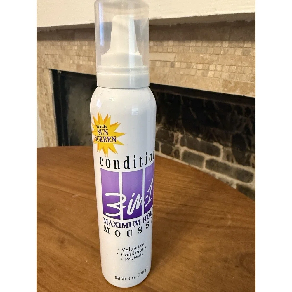 ( 1 ) Condition 3-In-1 MAX Hold Mousse w/ Sunscreen~Volumizes & Protects~6 oz.